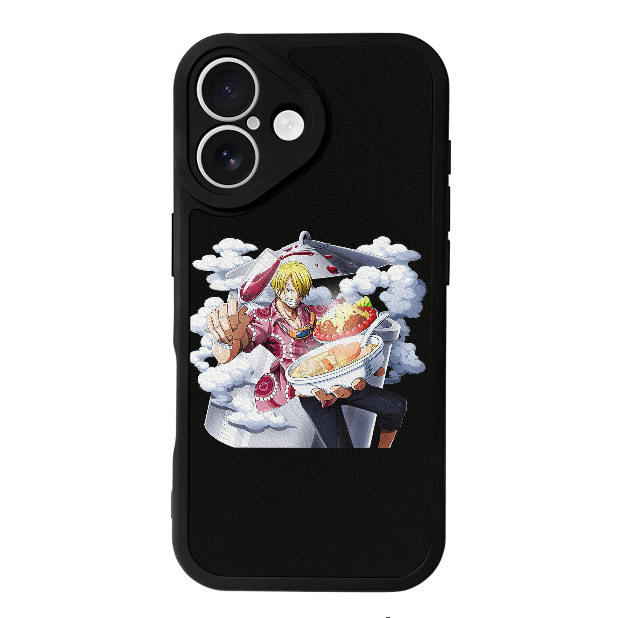 （画像用） ワンピース サンジ ONE PIECE Sanji 【iPhone 16シリーズ対応】シリコンスマホケース（レザー調） 材質：シリコン